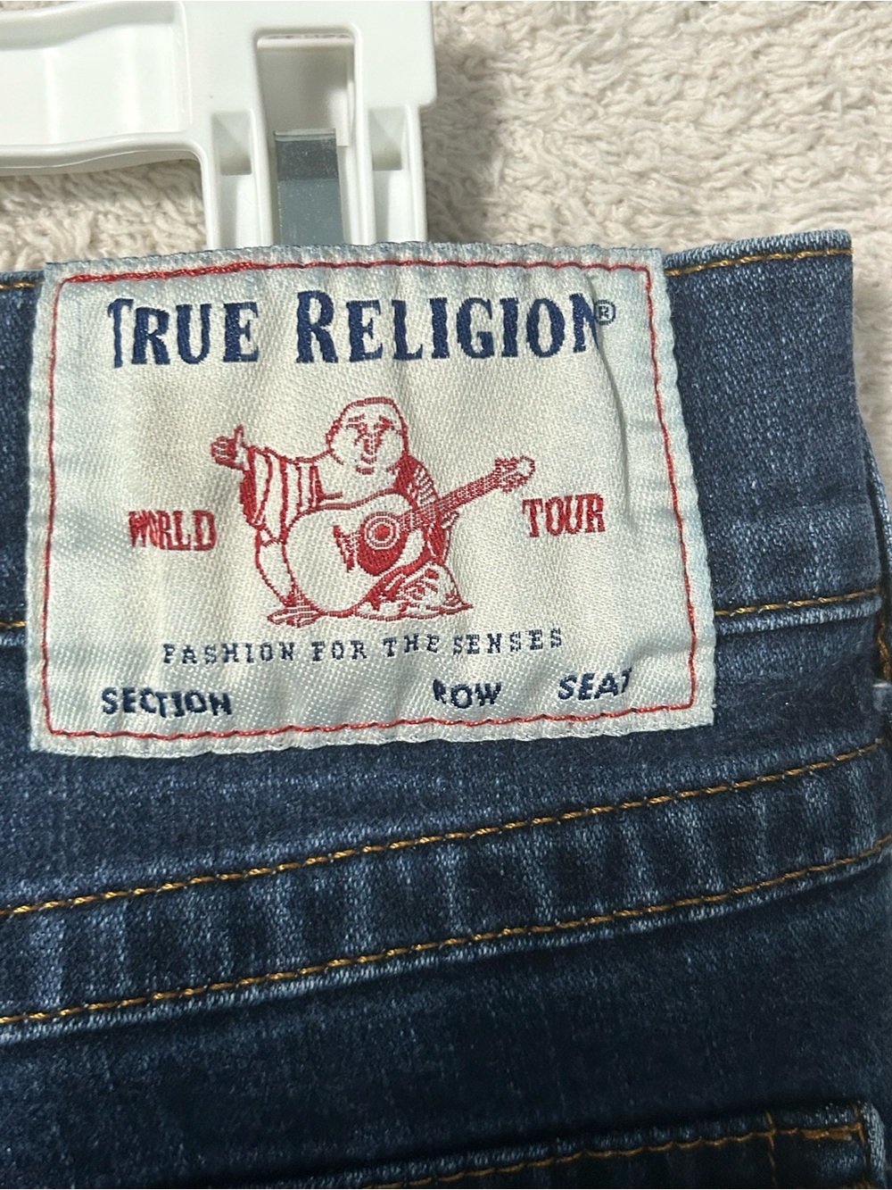 True Religion Ricky Relaxed Straight Jeans Men’s 36 Denim. Flaw See Pics - Picture 8 of 13
